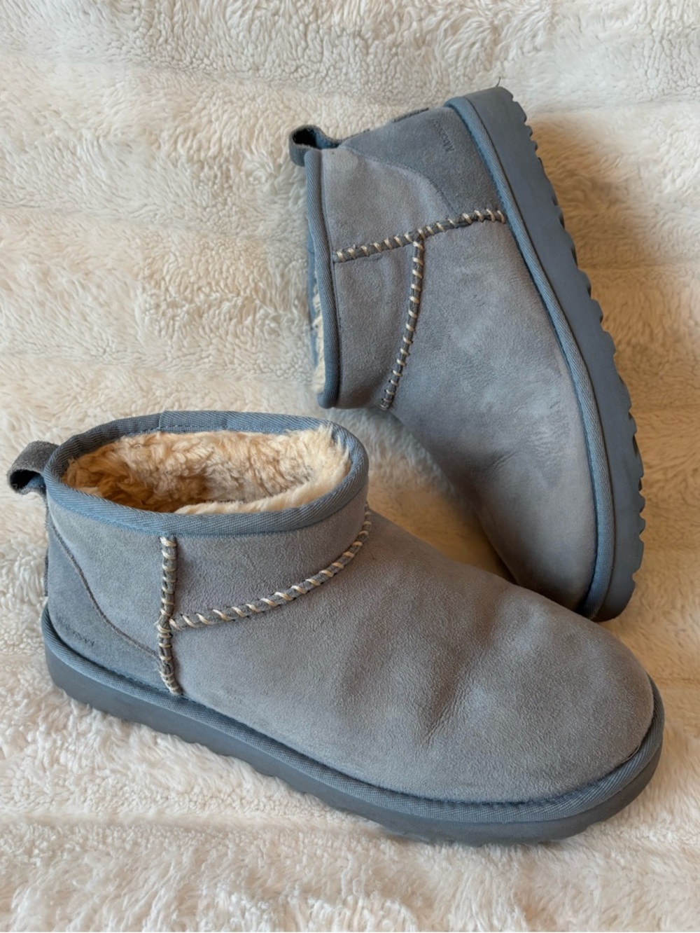 UGG x Madhappy Classic Ultra Mini Blue Boots - Size 8